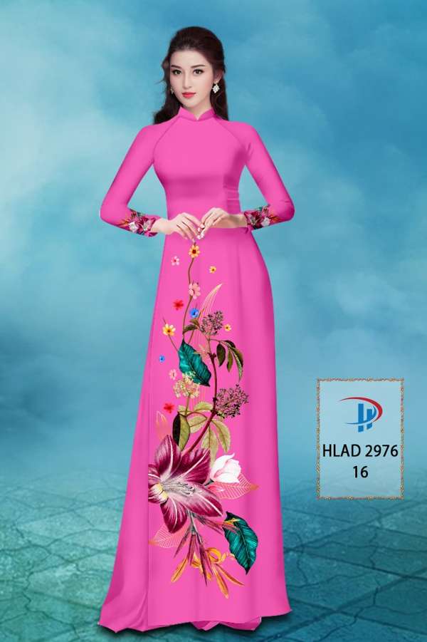 Vải Áo Dài Hoa In 3D AD HLAD2976 73